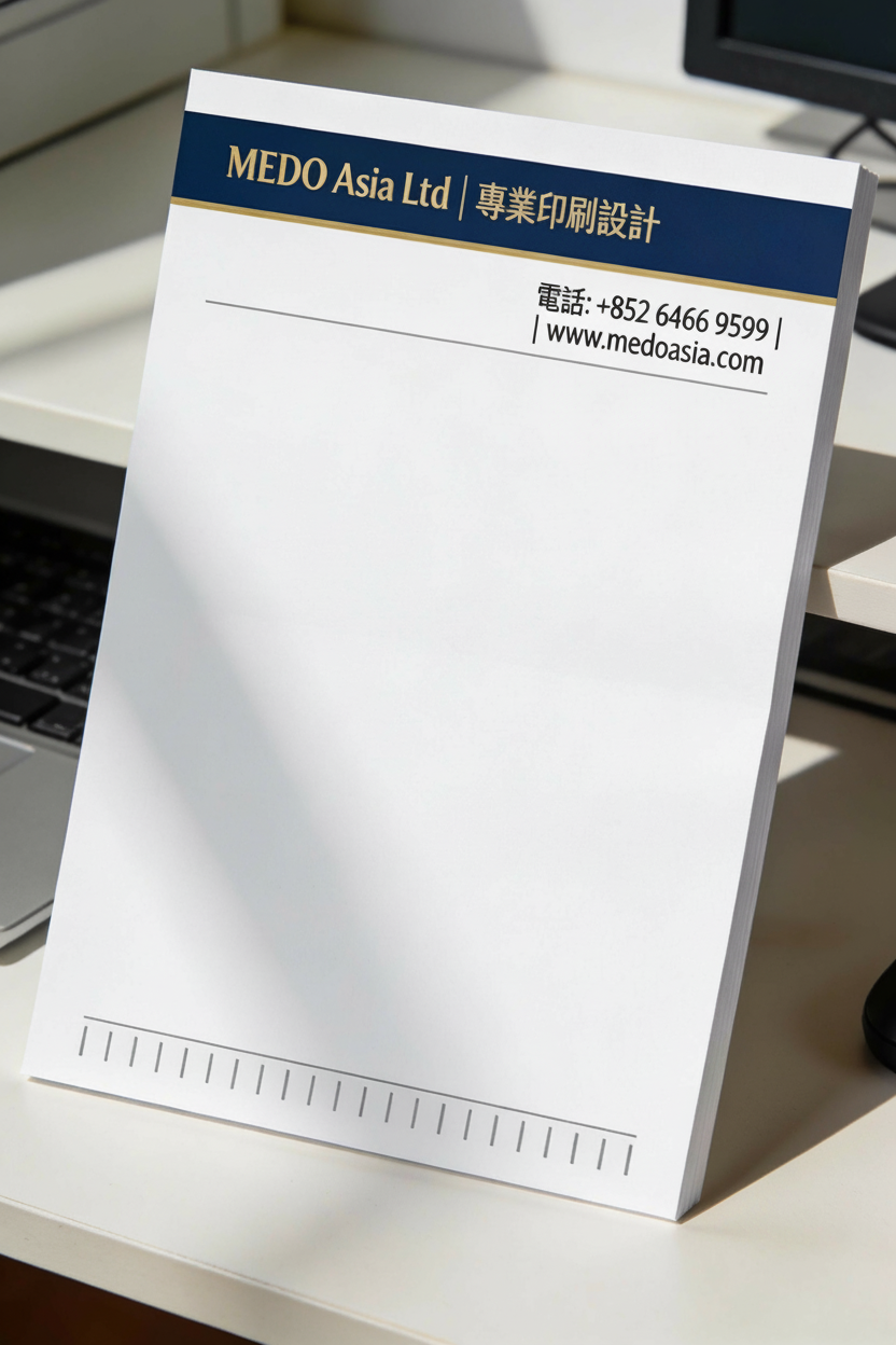 信頭紙成品示意圖